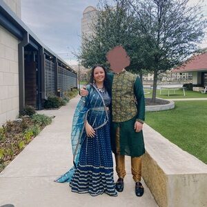 Stunning Teal Embellished dress